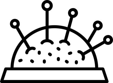 İğne Yastık Satırı Simgesi Tasarımı