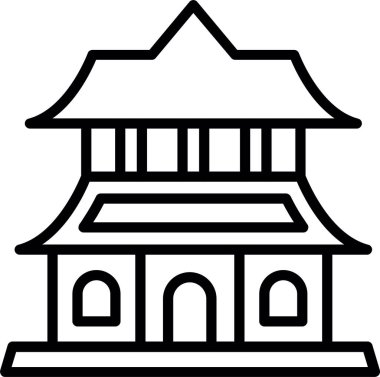 Tapınak Çizgisi Simgesi Tasarımı