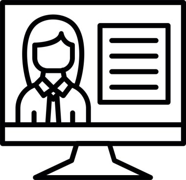 Çevrimiçi Sınıf Satır Simgesi Tasarımı