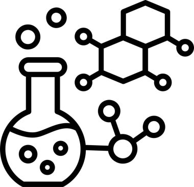Kimya Çizgisi Simgesi Tasarımı