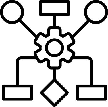 Diyagram Satır Simgesi Tasarımı