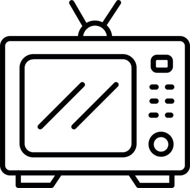 Televizyon Çizgisi Simgesi Tasarımı