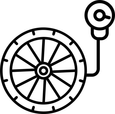 Tekerlek Basınç Çizgisi Simge Tasarımı