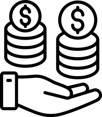 Dolar Para Çizgisi Simgesi Tasarımı