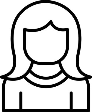 Kadın Satır Simgesi Tasarımı