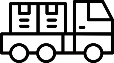 Teslimat Truck çizgisi simgesi tasarımı