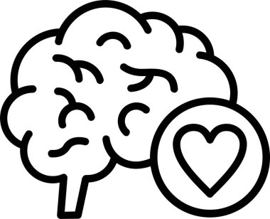 Zihinsel Sağlıklı Satır Simgesi Tasarımı