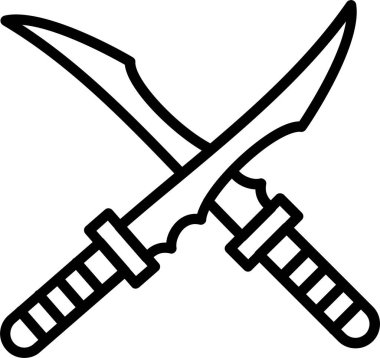 Ninja Kılıç Satırı Simge Tasarımı