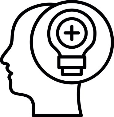 Pozitif Düşünce Satırı Simgesi Tasarımı