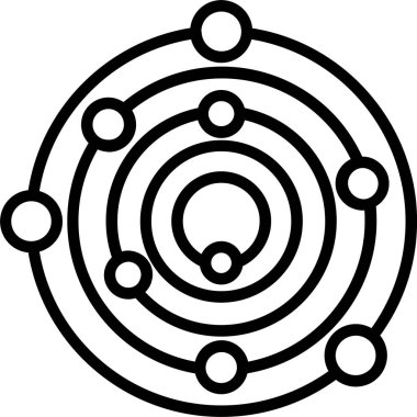 Güneş Sistemi Satır Simgesi Tasarımı