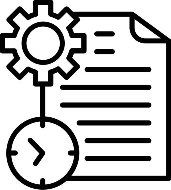 Zaman Yönetimi Satır Simgesi Tasarımı