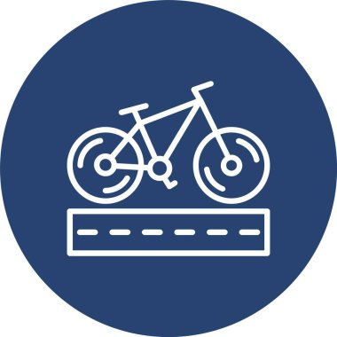 Bisiklet Yolları Çizgisi Çok Çember Rengi