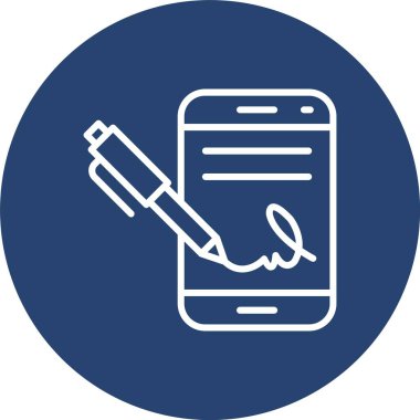 Dijital İmza Çizgisi Çok Çember Rengi