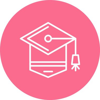 Mortarboard Çizgisi Çoklu Çember Rengi