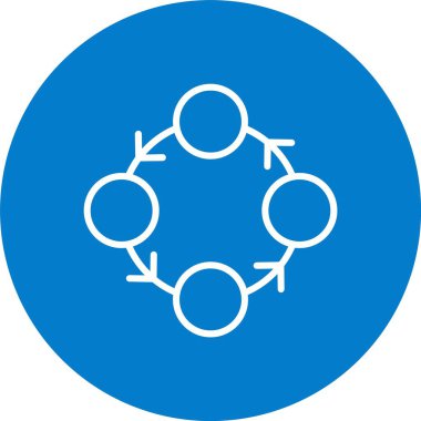 Döngü Çizgisi Çoklu Çember Rengi