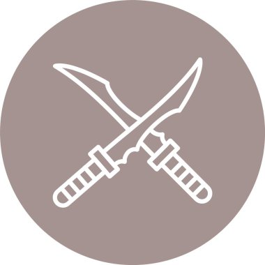 Ninja Kılıç Çizgisi Çok Çember Rengi