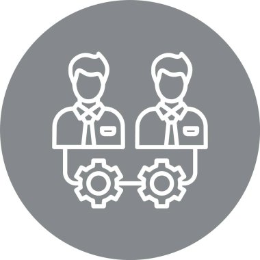 İnsan Kaynakları Çizgisi Çok Çember Rengi