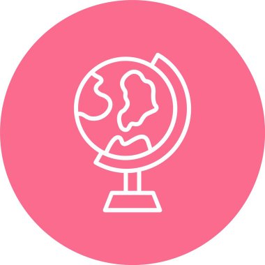 Dünya Küre Çizgisi Çok Çember Rengi