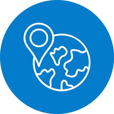 Konum Pin Çizgisi Çoklu Çember Rengi