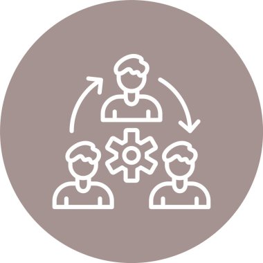 Organizasyon Çizgisi Çok Çember Rengi