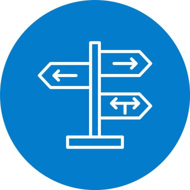 Yön İmzalama Çizgisi Çok Çember Rengi