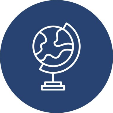 Dünya Küre Çizgisi Çok Çember Rengi