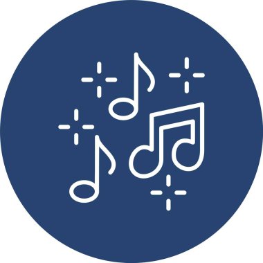 Müzik Çizgisi Çoklu Çember Rengi