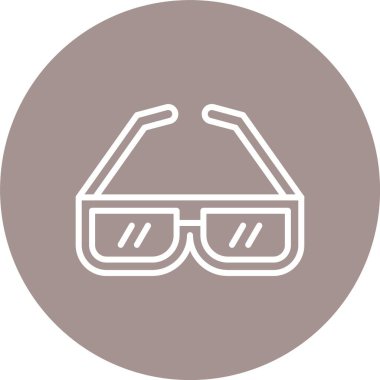 3d Gözlük Çizgisi Çok Çember Rengi