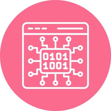 İkili Kod Satırı Çoklu Çember Rengi