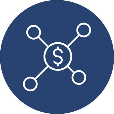 Finans Bağlantısı Satırı Çok Çember Rengi