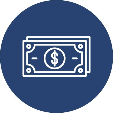 Dolar Notları Çizgisi Çoklu Çember Rengi