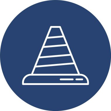 Trafik Konisi Çizgisi Çoklu Çember Rengi