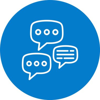 Konuşma Baloncukları Satırı Çok Çember Rengi