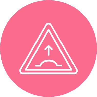 Hız Tümseği Çizgisi Çok Çember Rengi