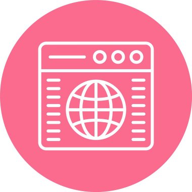 Web sitesi Satırı Çoklu Çember Rengi