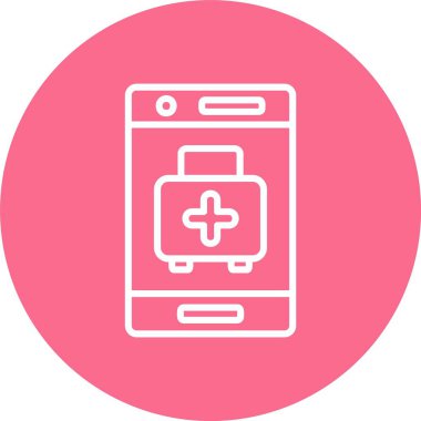 İlk Yardım Seti Çizgisi Çoklu Çember Rengi