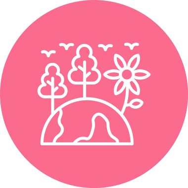 Yeşil Dünya Çizgisi Çok Çember Rengi