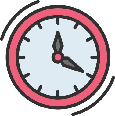 Saat çizgisi dolgulu simge