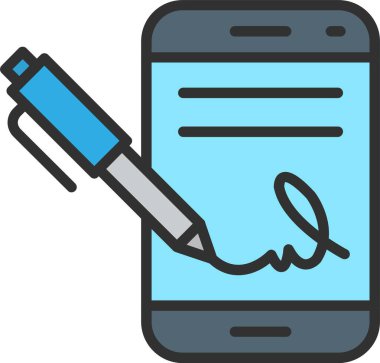 Simge Doldurulmuş Dijital İmza Satırı