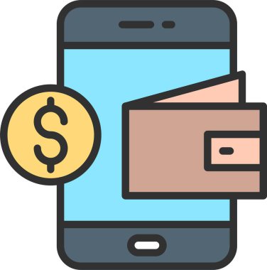 Dijital cüzdan Satırı Simge Dolduruldu