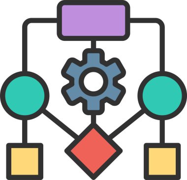 Akış Çizelgesi Simgesi Doldurulmuş