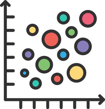 Simge Doldurulmuş Kabarcık Grafik Çizgisi