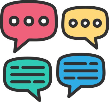 Simge Doldurulmuş Sohbet kutusu Satırı