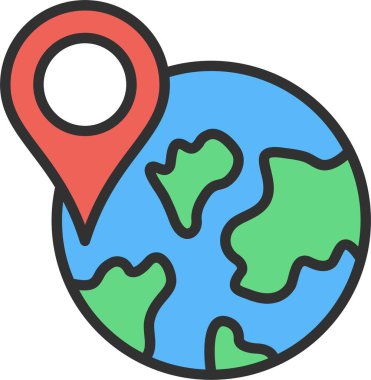 Konum Pin Satırı Doldurulmuş Simge