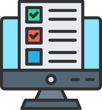 Çevrimiçi Test Satırı Doldurulmuş Simge