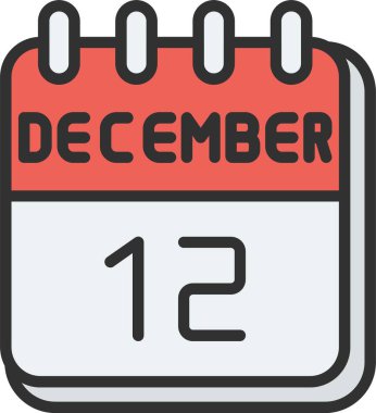 12 Aralık Satır Dolu Simge