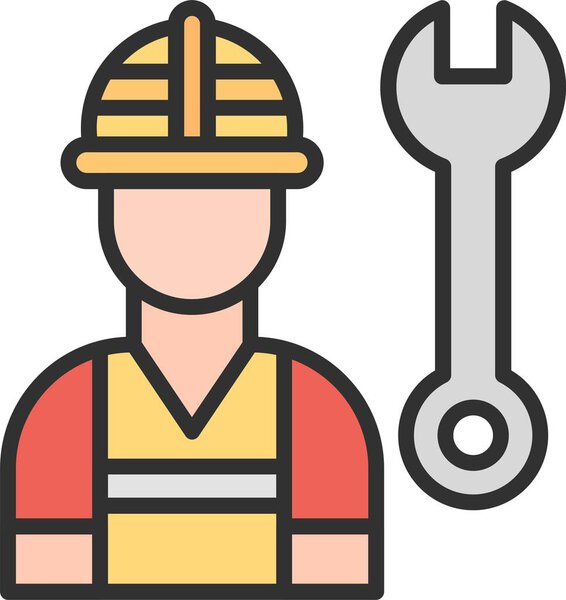 Рабочая линия Заполненная икона