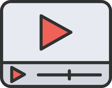 Video Satırı Doldurulmuş Simge