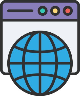 Web Sunucu Satırı Doldurulmuş Simge