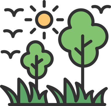 Doğa Çizgisi Doldurulmuş Simge